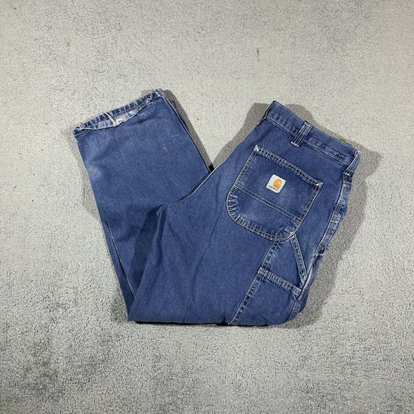 Carhartt Other - Carhartt Men's Jeans Dungaree Fit Denim Work Pants Blue Cotton 34x30 #3883